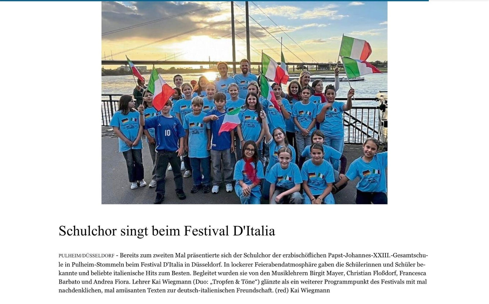 Festival D'Italia Artikel